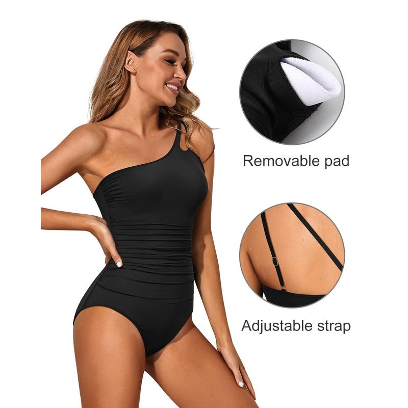 👙Summer Promotion 49% OFF❤️‍🔥One Shoulder Swimsuit-1