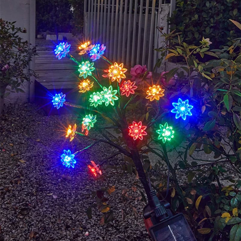 🎁LAST DAY 49% OFF✨Outdoor Waterproof Cherry Blossom  Multicolor Solar Garden Lights🎉-5