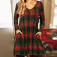 🎅Hot Sale 49% Off✨Loose Dress with Christmas Plaid Print-2