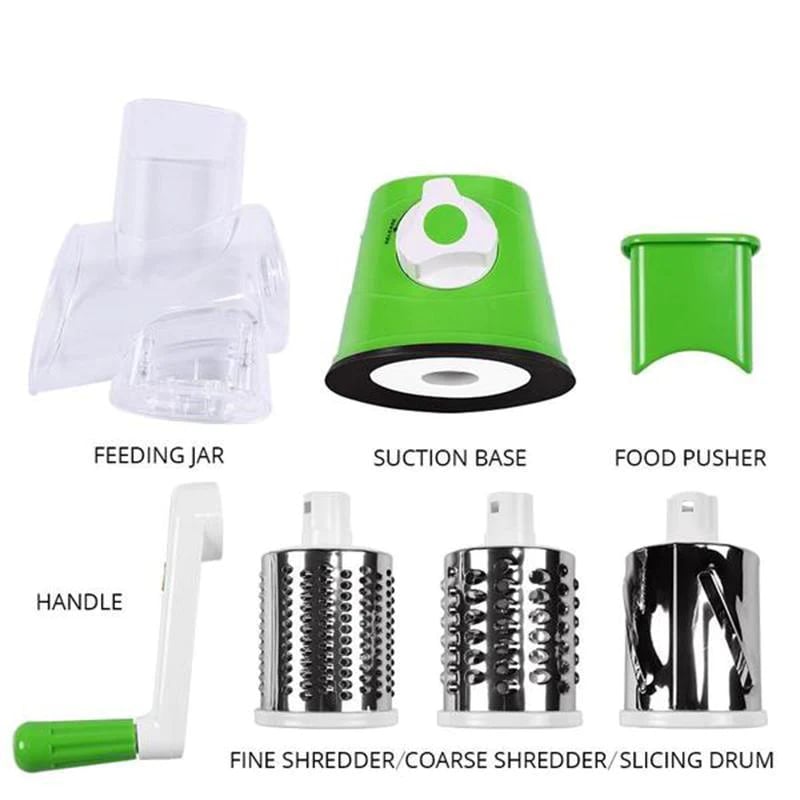 🧑‍🍳Kitchen Artifact - 49%OFF🥳3 in 1 Rotary Cheese Grater Vegetable Slicer-4