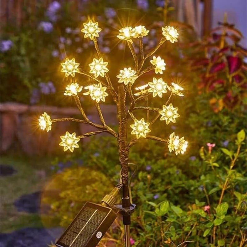 🎁LAST DAY 49% OFF✨Outdoor Waterproof Cherry Blossom  Multicolor Solar Garden Lights🎉-7