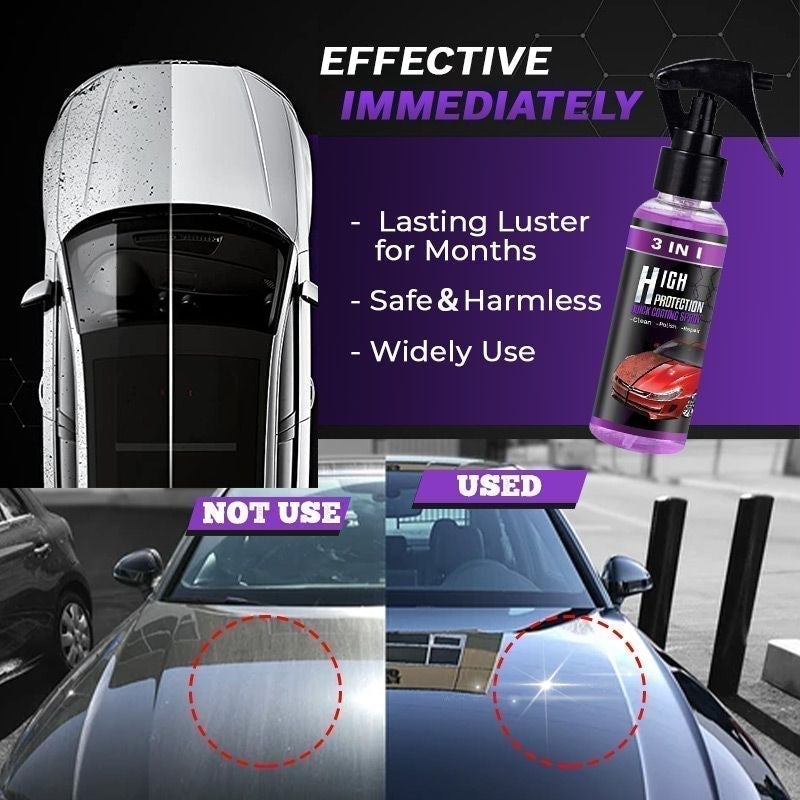 🔥Limited Time Discount 49% OFF❗❗⏰3-IN-1 High Protection Fast Car Coating Spray-9