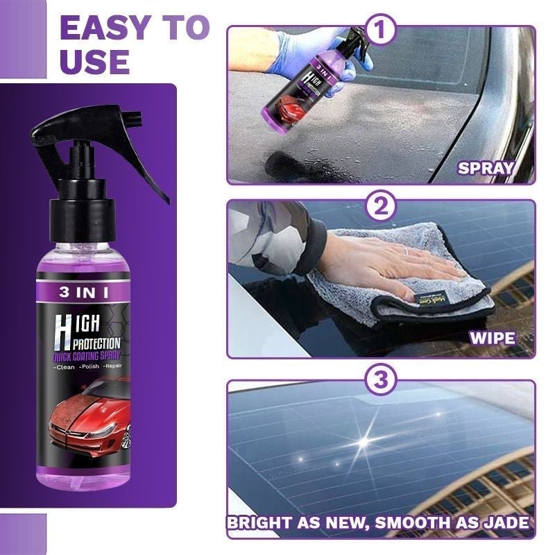 🔥Limited Time Discount 49% OFF❗❗⏰3-IN-1 High Protection Fast Car Coating Spray-10