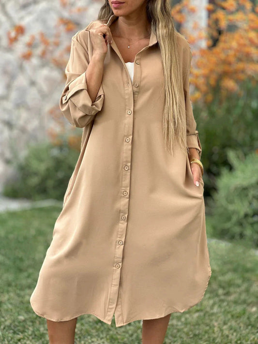 🔥LAST DAY 49% OFF🔥Women's Casual Lapel Solid Color Shirt Coat