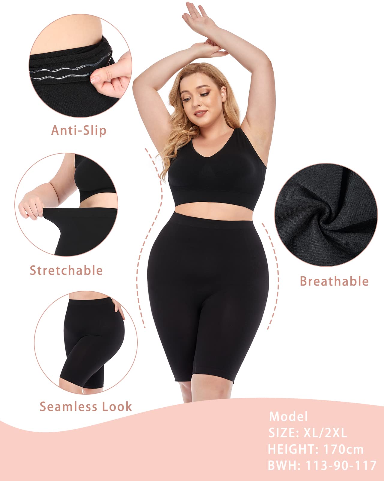 🔥LAST DAY 49% OFF💃High Waisted Tummy Control Shapewear Shorts-6