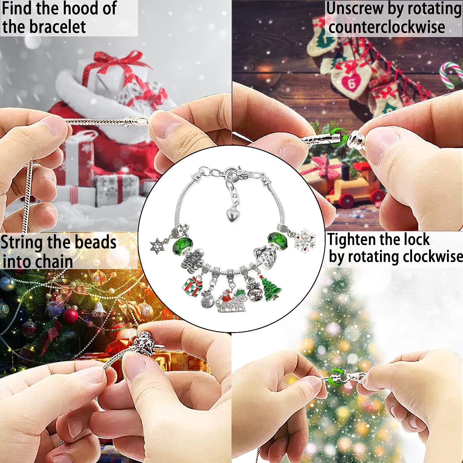 🎅Early Xmas Sale 49% OFF💥DIY 24 Days Christmas Countdown Calendar Bracelets Set-7