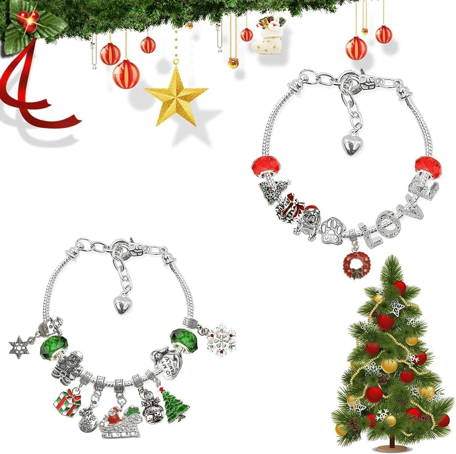 🔥Hot Sale 49% Off🎁24 Pcs DIY Christmas Advent Calendar Bracelets Set-8