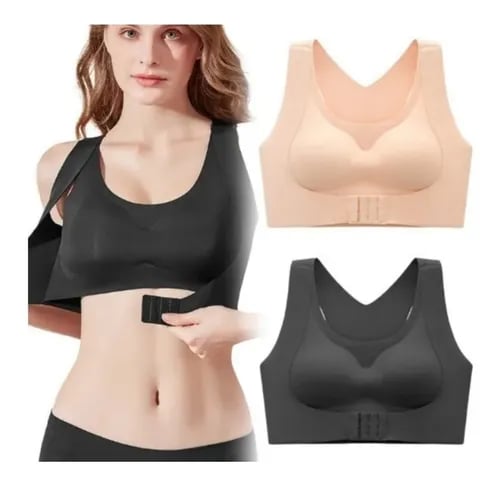 🎉LAST DAY Buy 2 Get 1 Free(CODE923)⚡Posture Correcting Front Buckle Bra-1