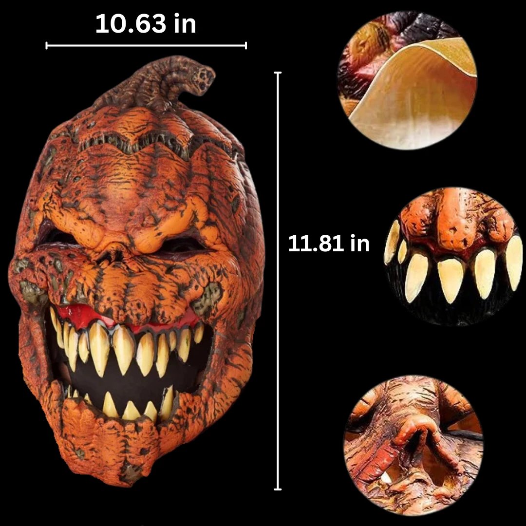 🔥Hot Sale 49%🎃Pumpkin Mask With a Movable Jaw🎃-8