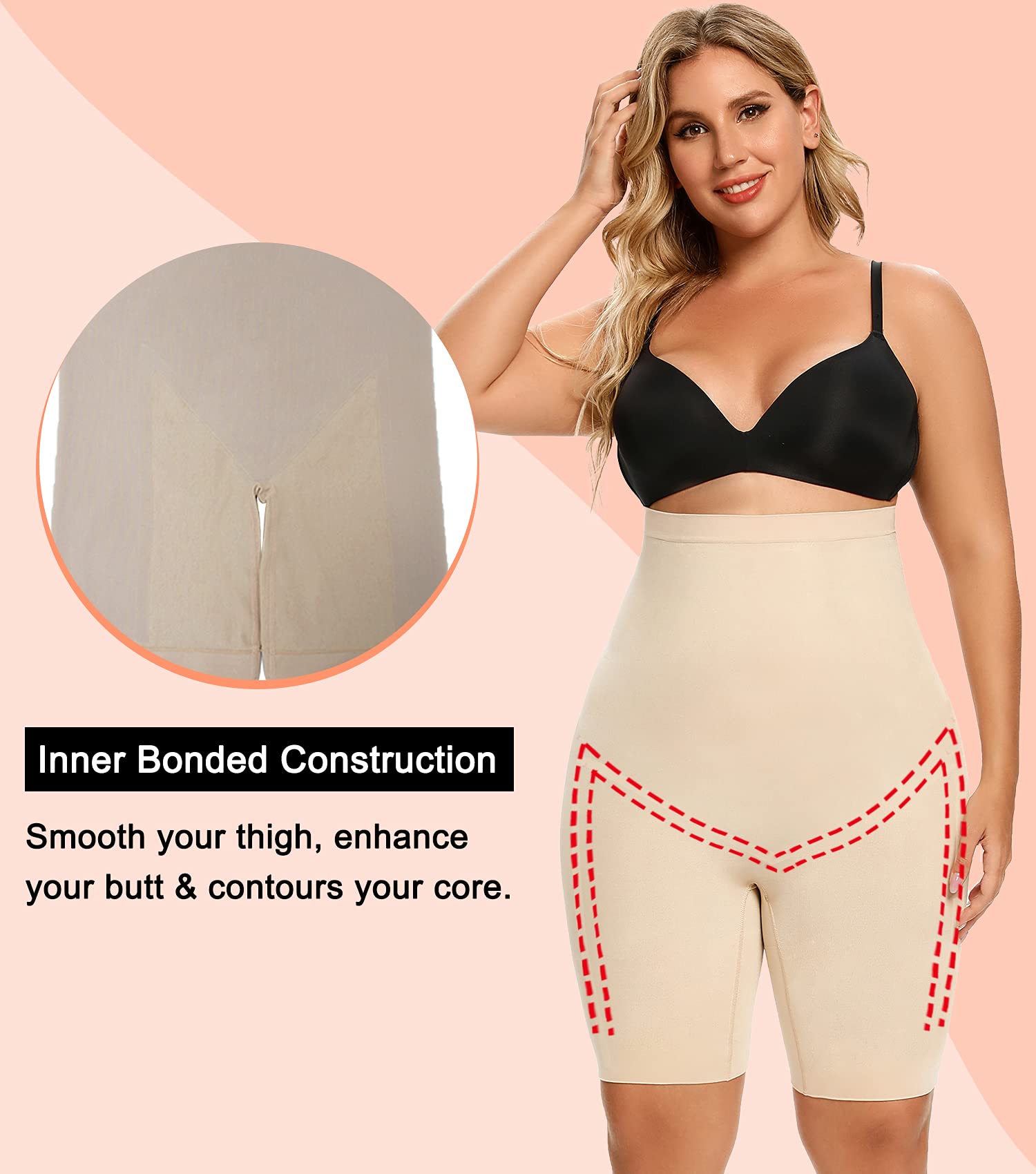 🔥LAST DAY 49% OFF💃High Waisted Tummy Control Shapewear Shorts-3