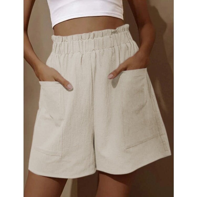 🔥Hot Sale - Women's Cotton High Waist Pocket Shorts-5