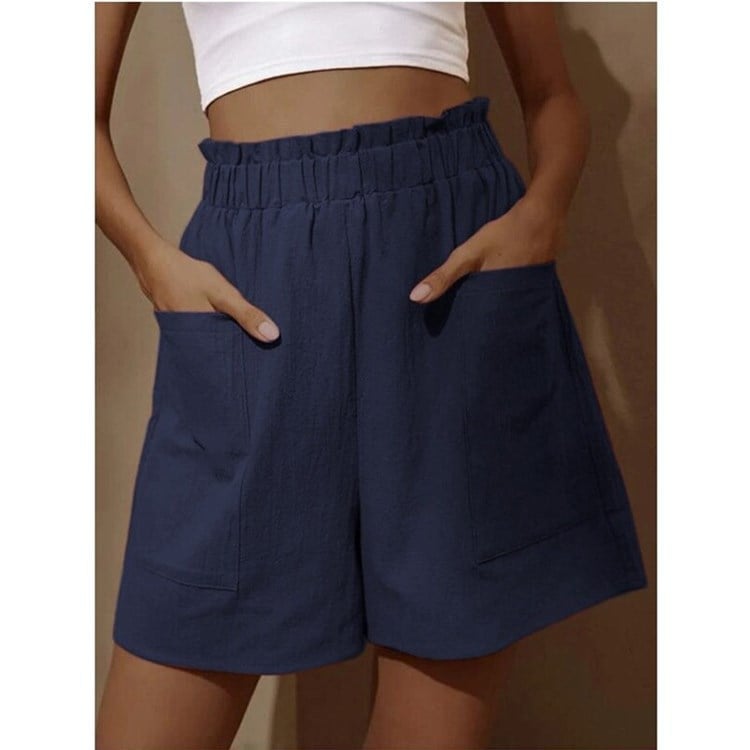 🔥Hot Sale - Women's Cotton High Waist Pocket Shorts-4