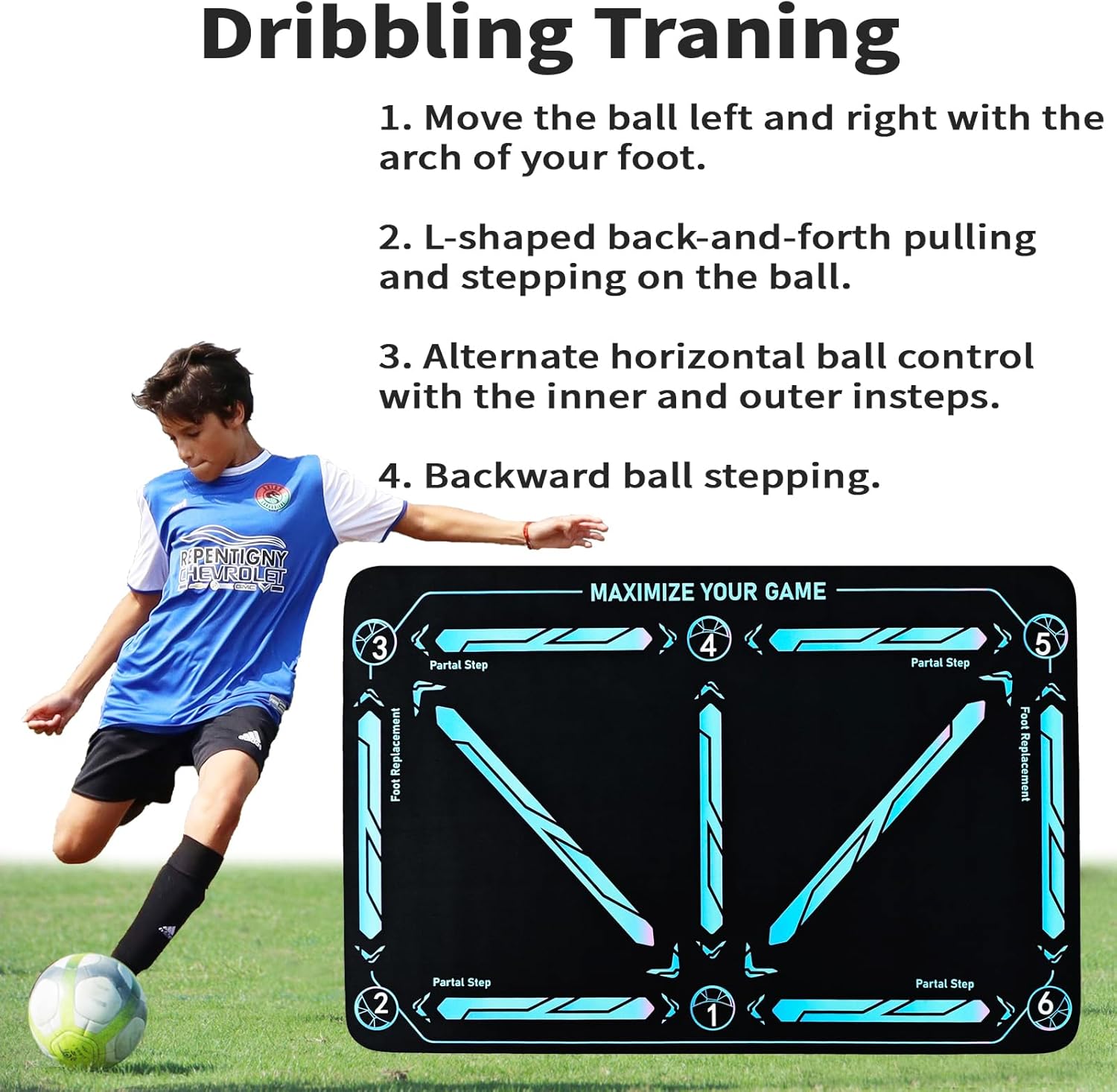 🔥Last Day Promotion 49% OFF - ⚽Soccer Train Mat for All Levels Non-Slip Silent-6