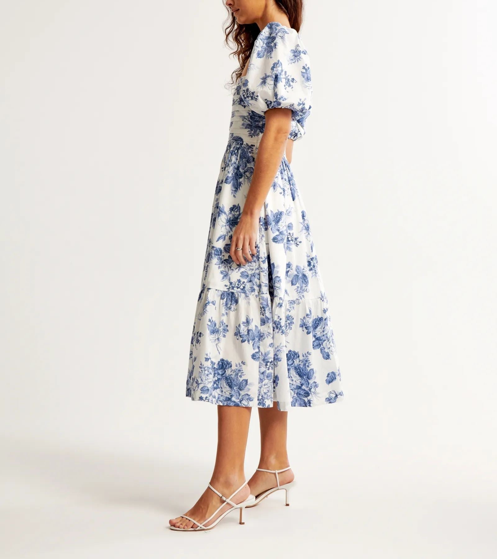 🔥LAST DAY SALE 49% OFF💃Emerson Poplin Puff Sleeve Midi Dress-3