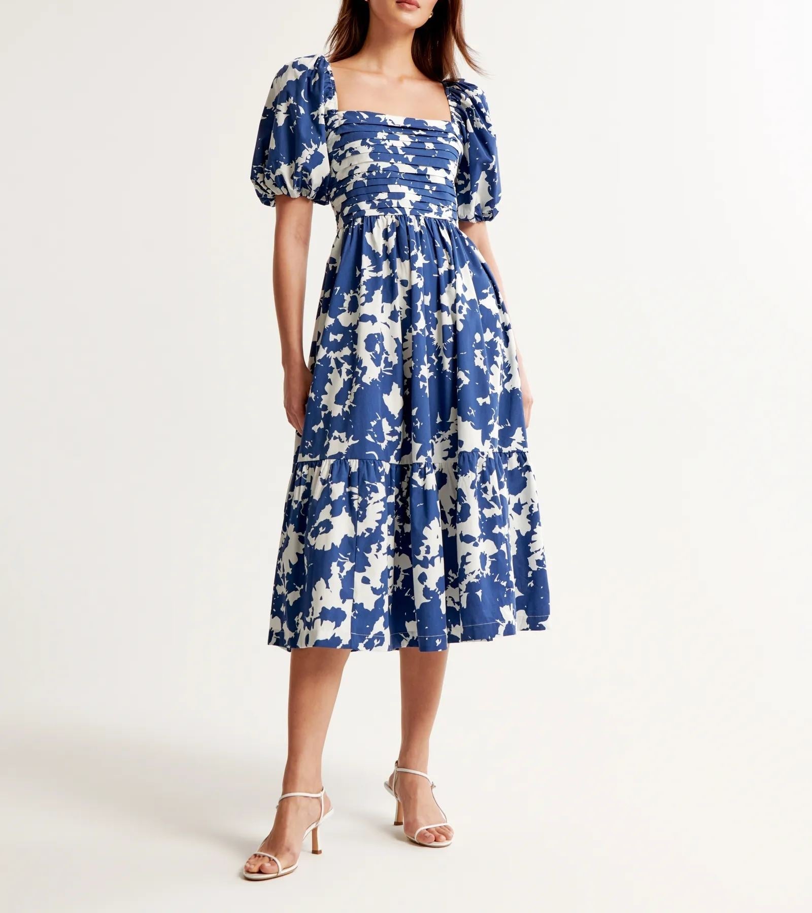 🔥LAST DAY SALE 49% OFF💃Emerson Poplin Puff Sleeve Midi Dress-8