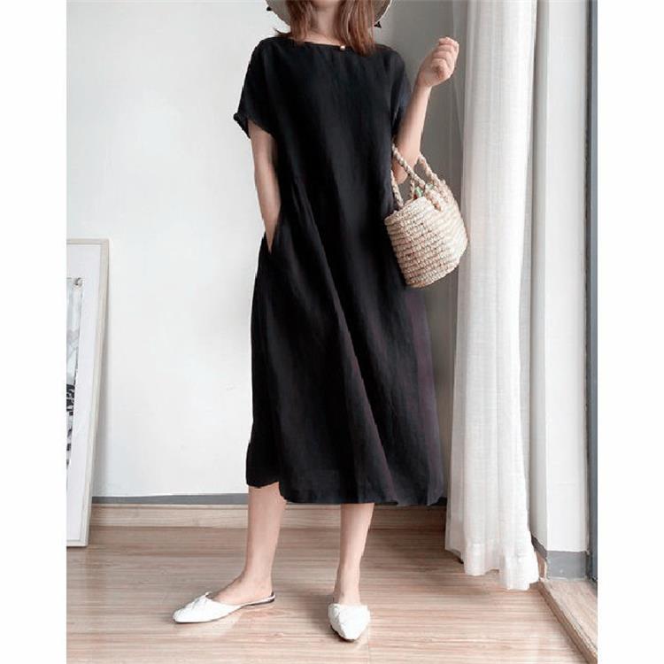 🔥Summer Hot Sale 49%Off👗Loose Cotton And Linen Dress😍✨-13