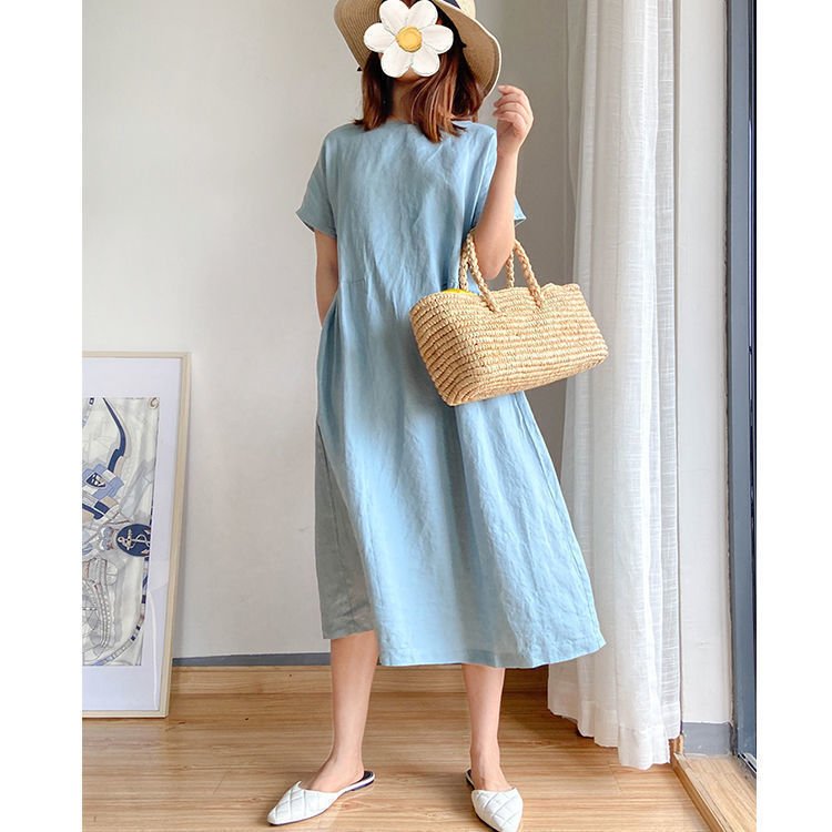 🔥Summer Hot Sale 49%Off👗Loose Cotton And Linen Dress😍✨-11