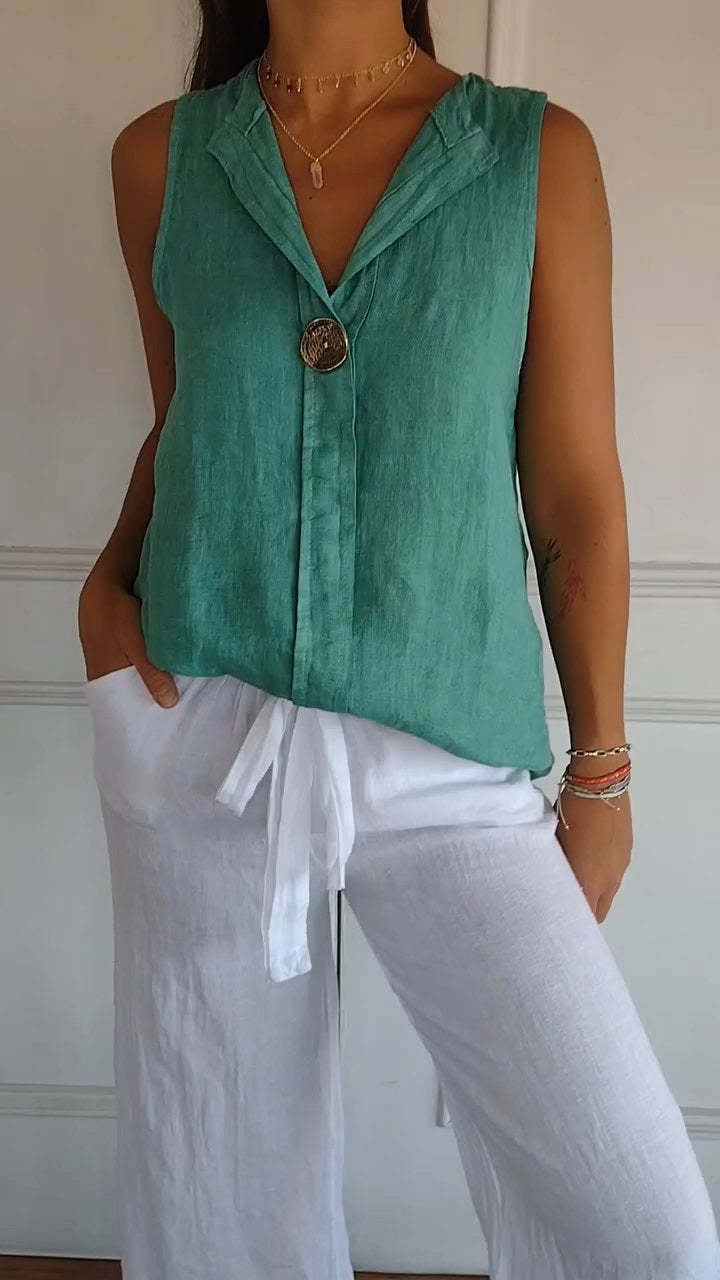 🔥SUMMER SALE 49% OFF🔥Women's Casual V-Neck Sleeveless Top-3