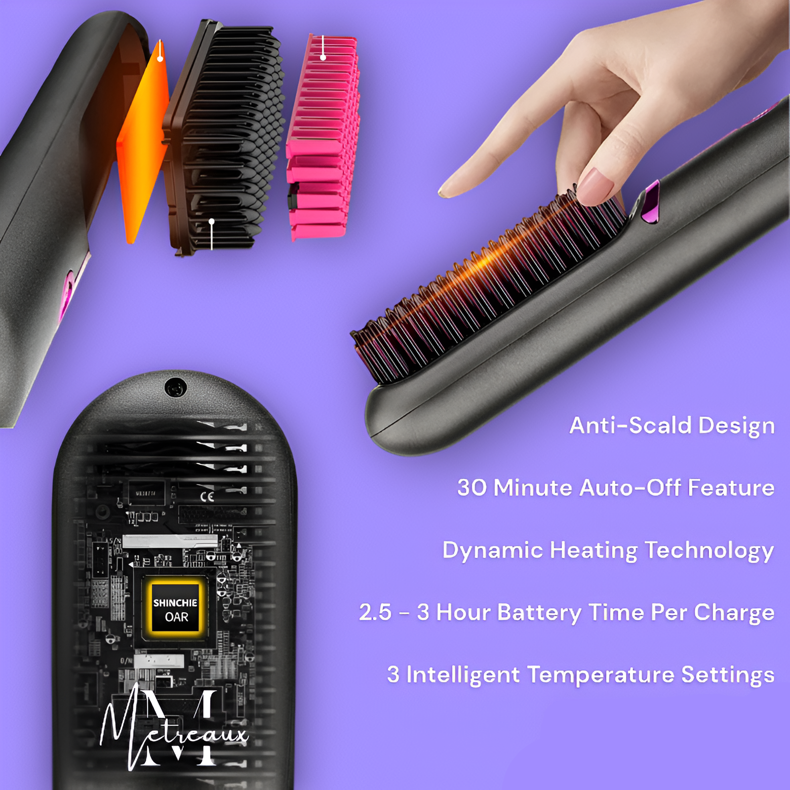 🔥HOT SALE 49% OFF💇‍♀Portable Hair Straightener Styling Comb-7