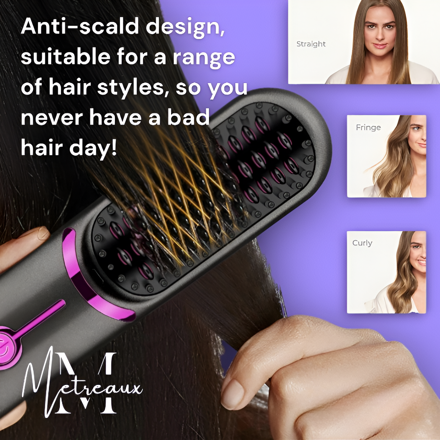 🔥HOT SALE 49% OFF🔥Portable  Hair Straightener Styling Comb💇‍♀-3