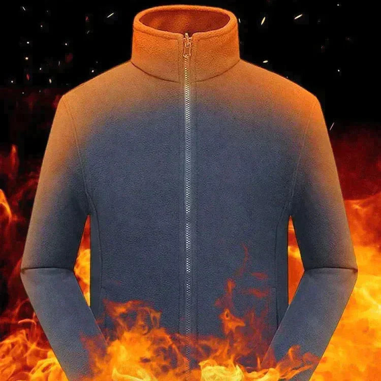 🎄Suitable for both men & women🎁Unisex Double-Layer Coral Fleece Jacket-10