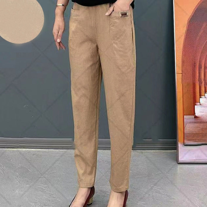 💝Hot sale 49% off💝Women's Elastic Waist Cotton Pants-4