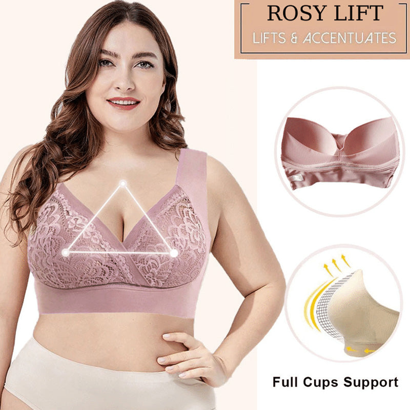 🔥Hot Sale 49% OFF🔥Plus Size Comfort Extra Elastic Wireless Support Lace Bra-2