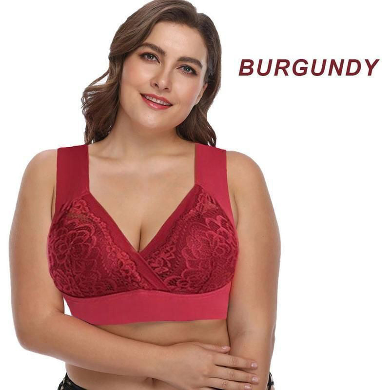 🔥Hot Sale 49% OFF🔥Plus Size Comfort Extra Elastic Wireless Support Lace Bra-13