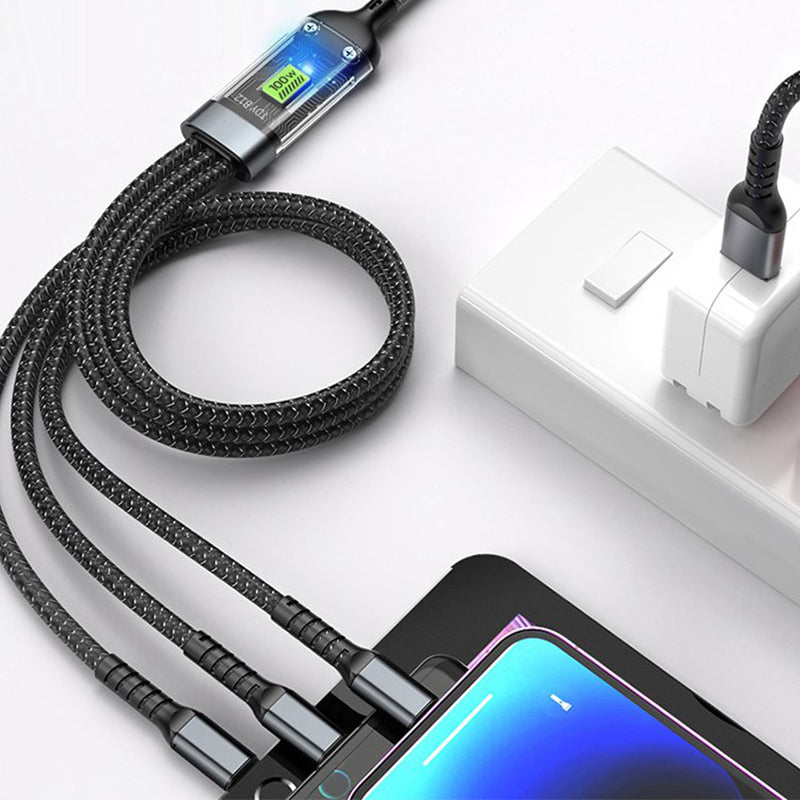 💥Limited time 49% off⚡Transparent Luminous 3-in-1 Super Fast Charging Cable-4