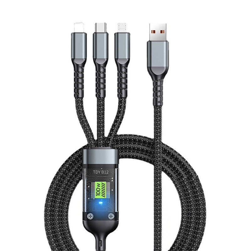 💥Limited time 49% off⚡Transparent Luminous 3-in-1 Super Fast Charging Cable-8