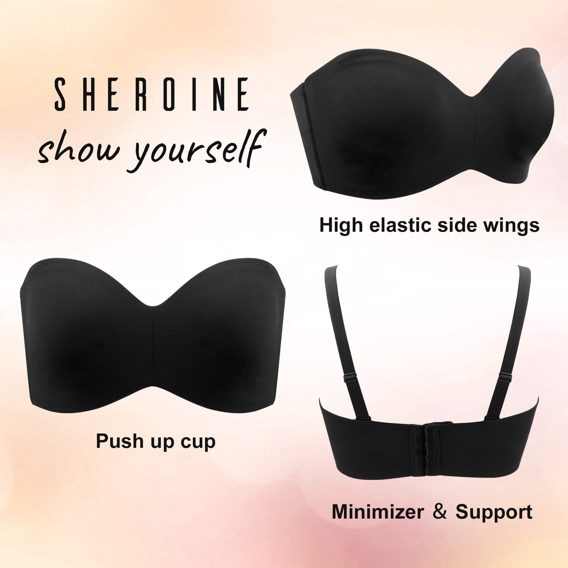 💕Hot Sale 49% OFF🌷PLUS SIZE Detachable-Strap Bandeau Bra-15