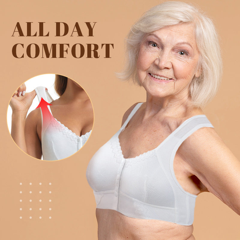 🔥Summer Sale 49% Off🌹Front Closure Breathable Bra for Seniors🎀-1