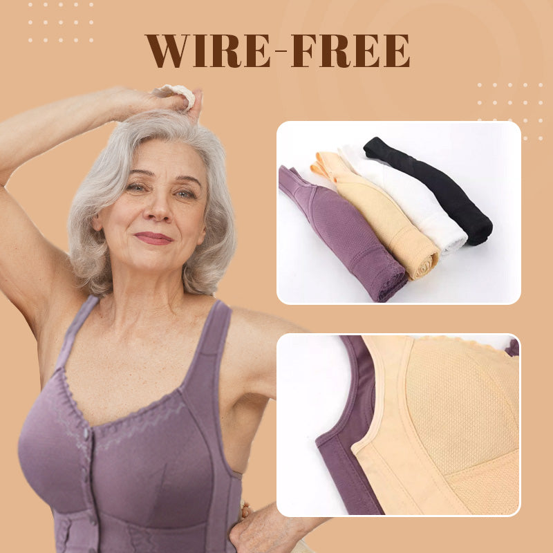 🔥Summer Sale 49% Off🌹Front Closure Breathable Bra for Seniors🎀-4