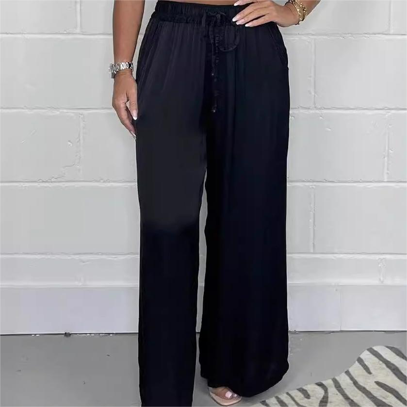 🔥LAST DAY SALE 49% OFF💃Straight Leg Smooth Loose Trousers-3