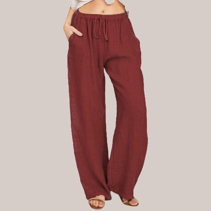 🔥LAST DAY SALE 49% OFF🔥Women's Summer Linen Cotton Wide Leg Pants-2