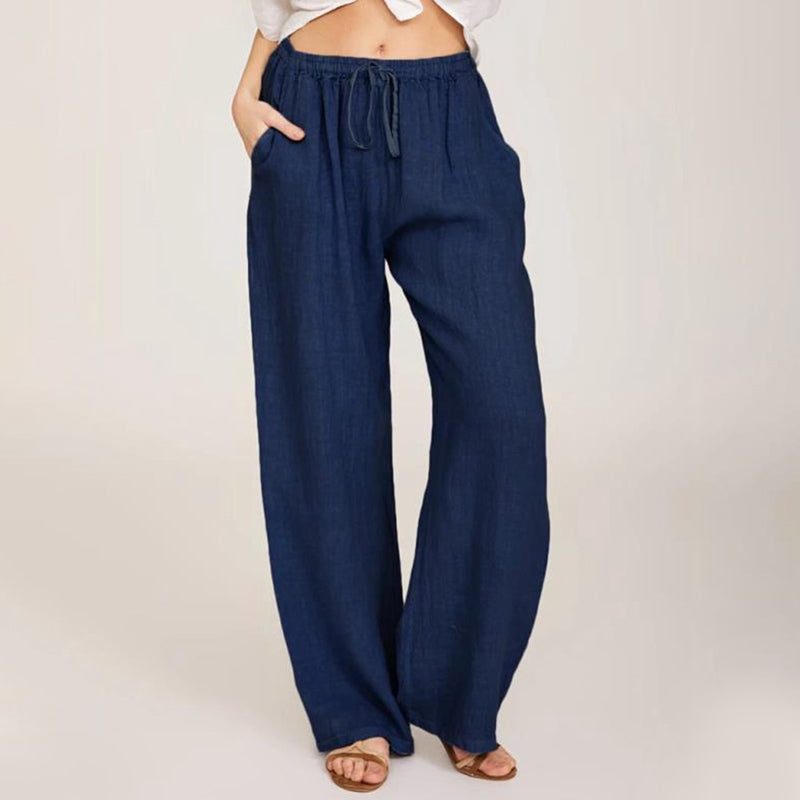 🔥LAST DAY SALE 49% OFF🔥Women's Summer Linen Cotton Wide Leg Pants-5