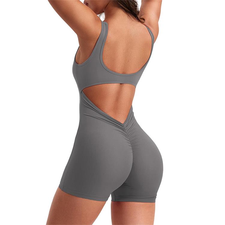 🔥HOT SALE 49% OFF🔥Bodycon Backless Jumpsuit with V-Neck and Butt-Lifting Design-4