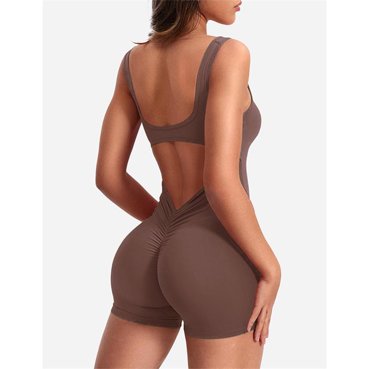 🔥HOT SALE 49% OFF🔥Bodycon Backless Jumpsuit with V-Neck and Butt-Lifting Design-6