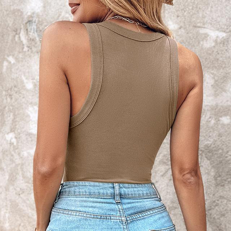 🔥HOT SALE 49% OFF🔥Women's Ribbed Tank Top with Shelf Bra-4