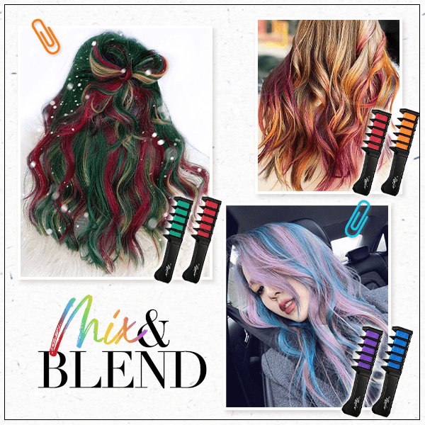 🔥HOT SALE 49% OFF🔥Temporary Hair Dye Chalk Comb- Cruelty Free-3