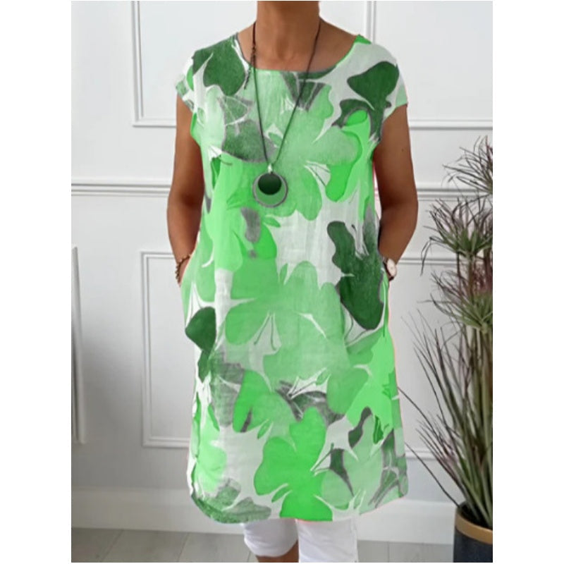 🌷Limited Time Offer 49% OFF💞Loose Knee-Length Dress with Butterfly Print-3