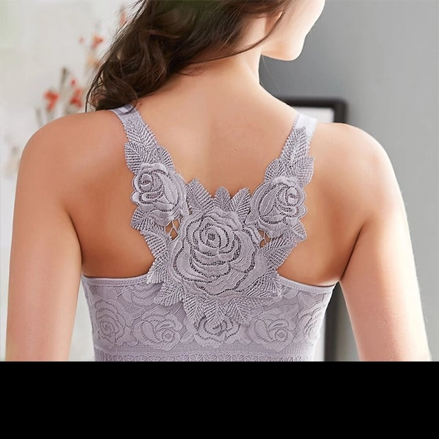 🔥HOT SALE 49% OFF🔥Rose Embroidery Front Closure Wirefree Bra-5