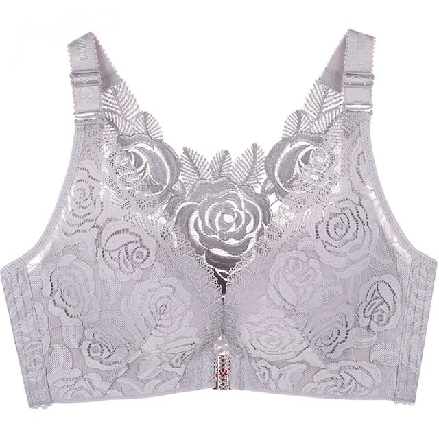 🔥HOT SALE 49% OFF🔥Rose Embroidery Front Closure Wirefree Bra-15