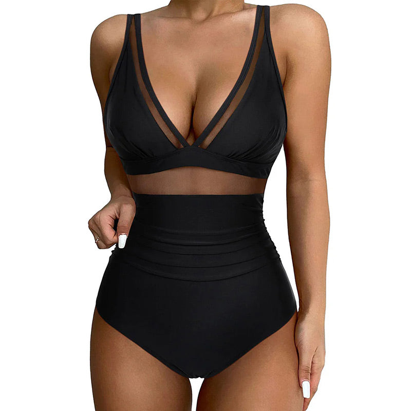 🩱Hot Sale 49% OFF👙Mesh Tummy Control Swimsuit-3