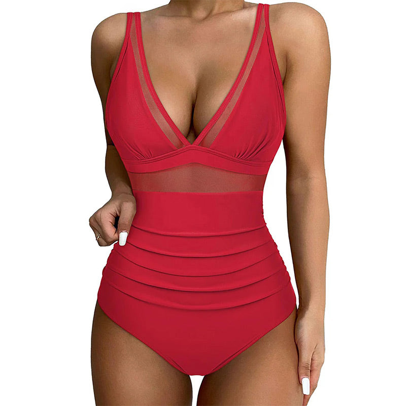 🩱Hot Sale 49% OFF👙Mesh Tummy Control Swimsuit-2