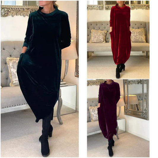 💃HOT SALE 49% OFF🍂Round neck slimming long dress