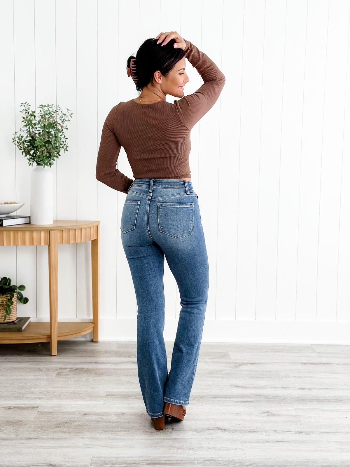 🎁Early Xmas Sales - 49% OFF👖Tummy Control Bootcut Jeans-9