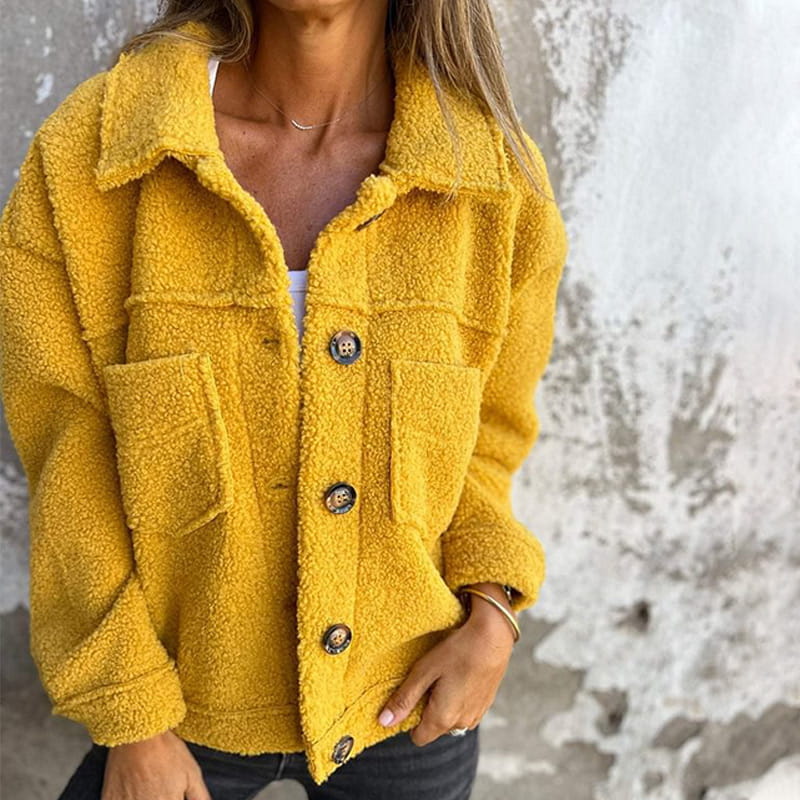 🍂Fall Specials 49% OFF🍂Women's Warm Lapel Cropped Jacket-1