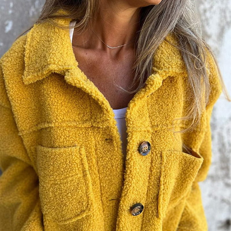 🍂Fall Specials 49% OFF🍂Women's Warm Lapel Cropped Jacket-4