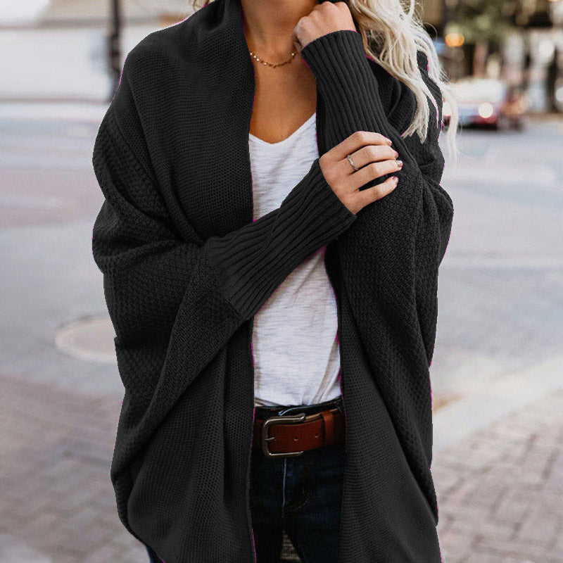 🎁Early Xmas Sales - 49% OFF✨Woman'S Batwing Cable Knitted Slouchy Oversized Cardigan Sweater-1